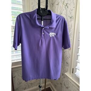 Purple Kansas State Wildcats Polo Shirt Men's Medium Gear For Sports